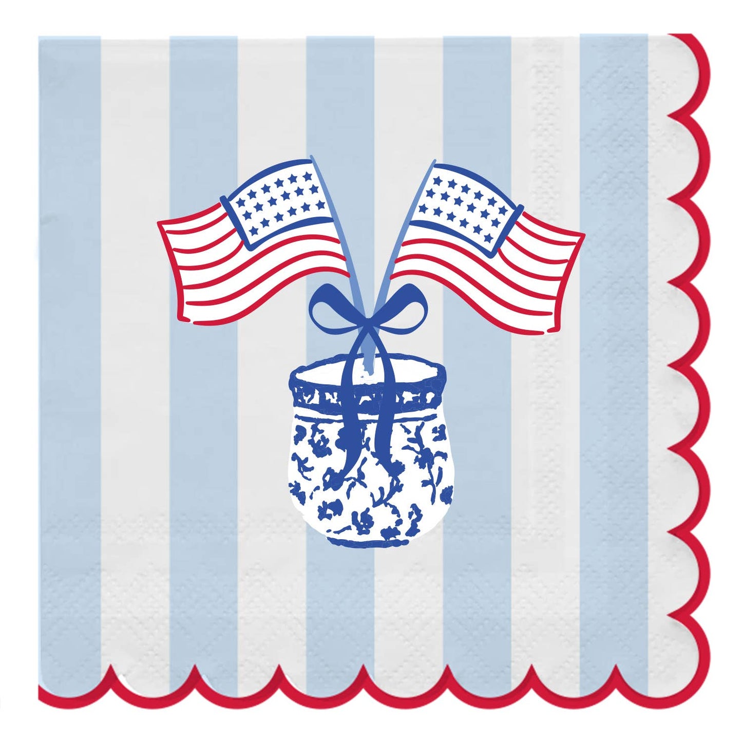 Cocktail Napkin 20ct American Stripes