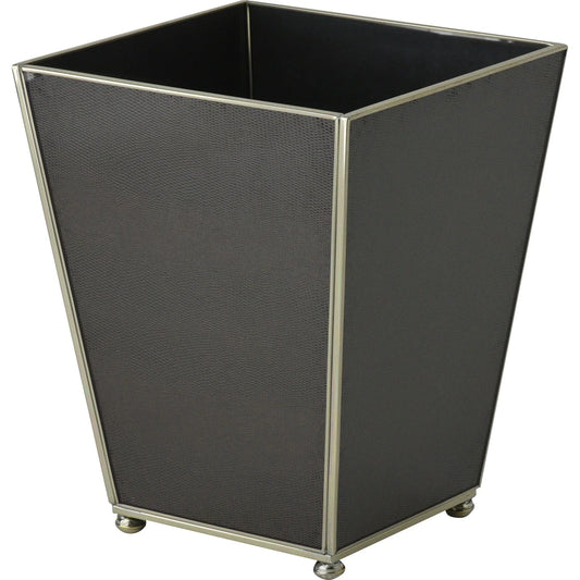 Brown Lizard Skin Waste Basket