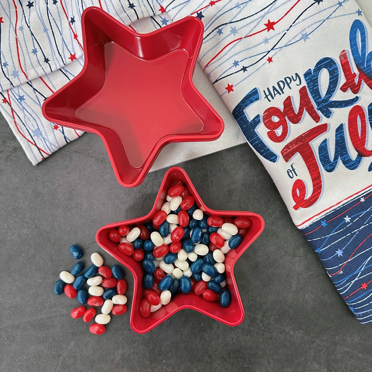 Patriotic Star Melamine 5 1/2" Bowl, Red
