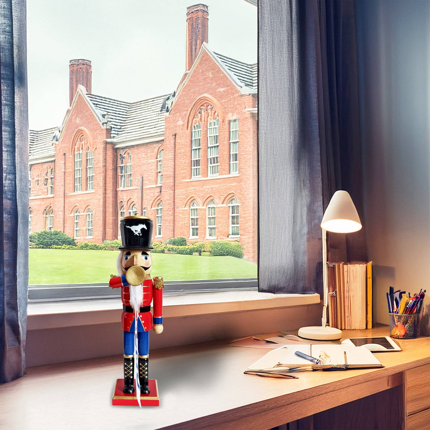 14" SMU Mustangs Bugler Santa