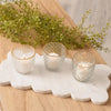 Glass Votive Holder Gold Rim
