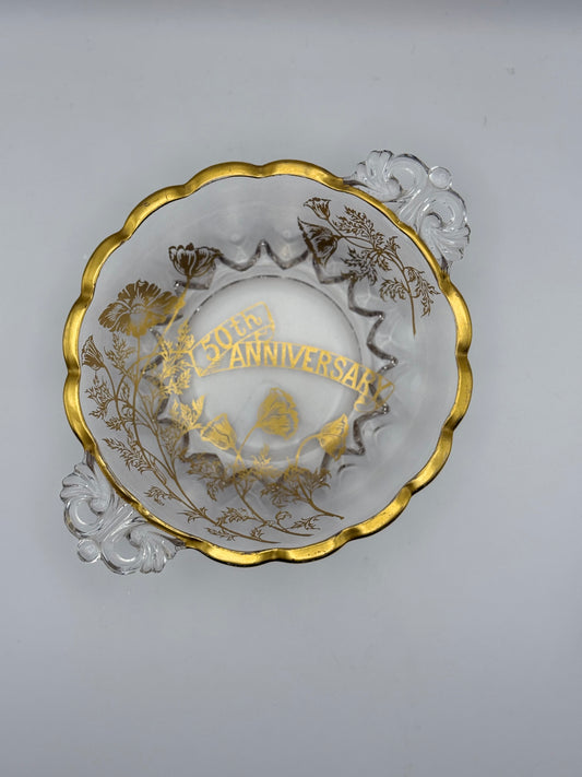 Gold 50th Anniversary Dish
