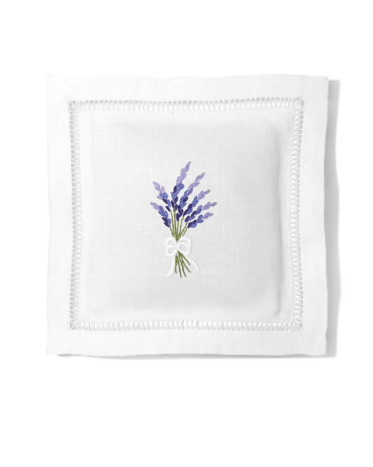 Lavender Hemstitched Linen Sachet