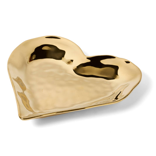 Gold Heart Plate, 7"