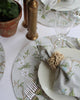 Camellia Floral Round Cotton Placemats, Set of Four