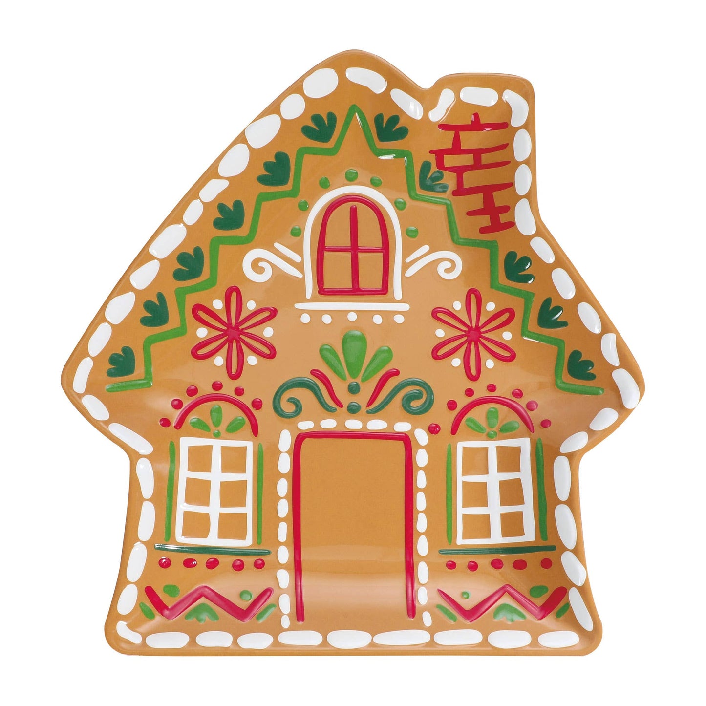 14" Gingerbread House Melamine Platter