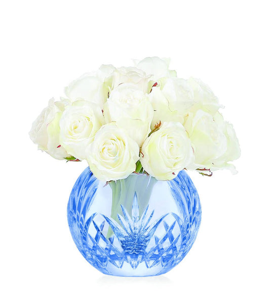 5" Crystal Blue Flower Bowl