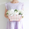 Gingham Planter: Beige
