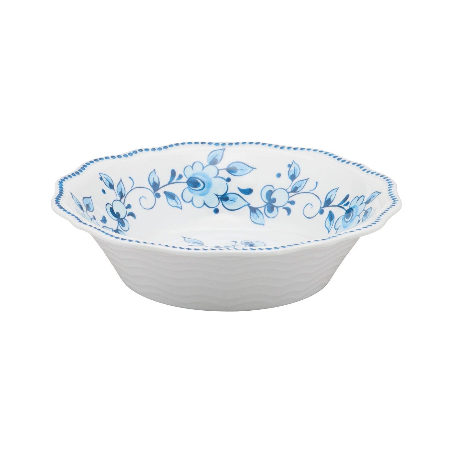 Blue & White Floral 8" Melamine Bowl