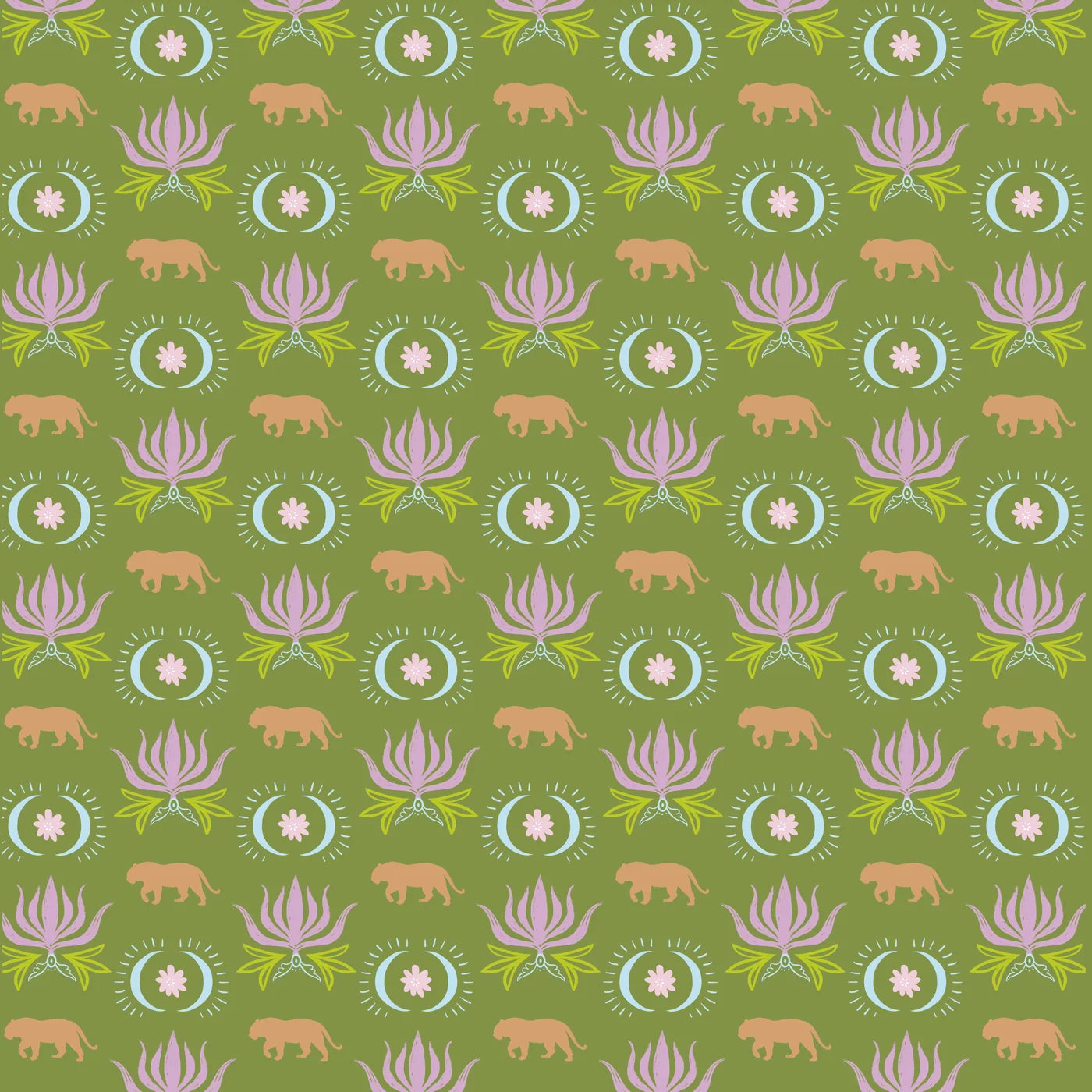 Mahjong Mat - Moon Tiger