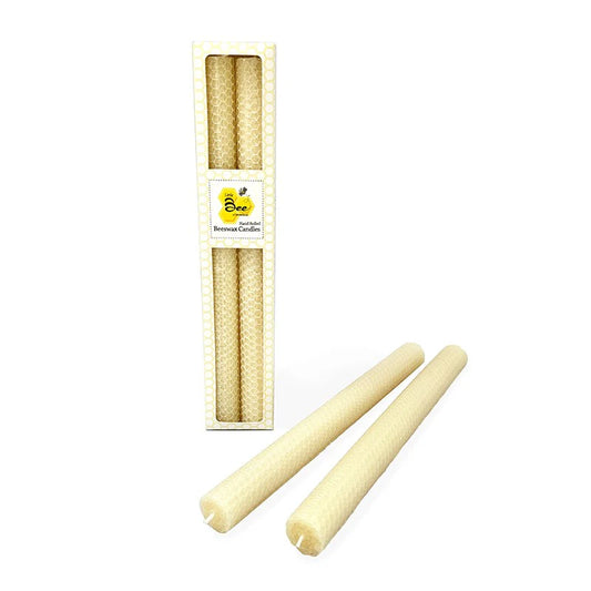 11" Beeswax Tapers S/2