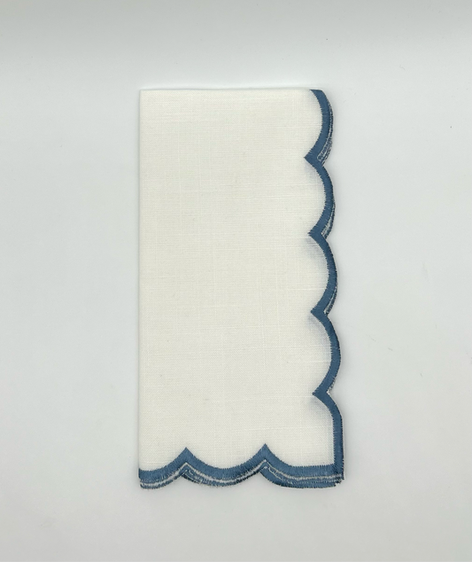 Blue Scallop Napkin, Set of 4