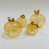 Blown Glass Pumpkin - Iridescent Amber
