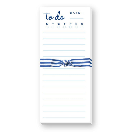 TO DO SKINNIE NOTEPAD: NAVY AND BLUE