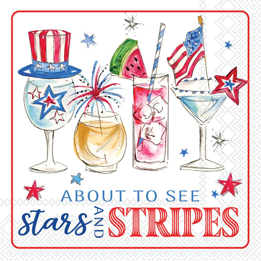 Paper Cocktail Napkins 20 Ct Patriotic