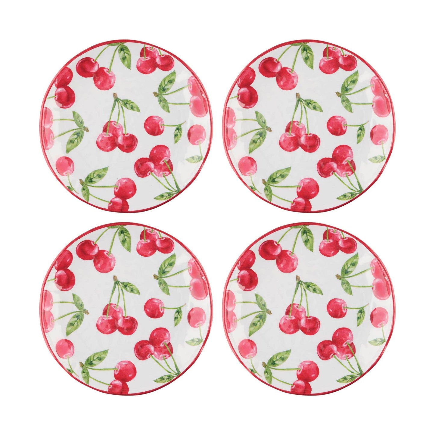 Cherry 6" Melamine Plate, S/4