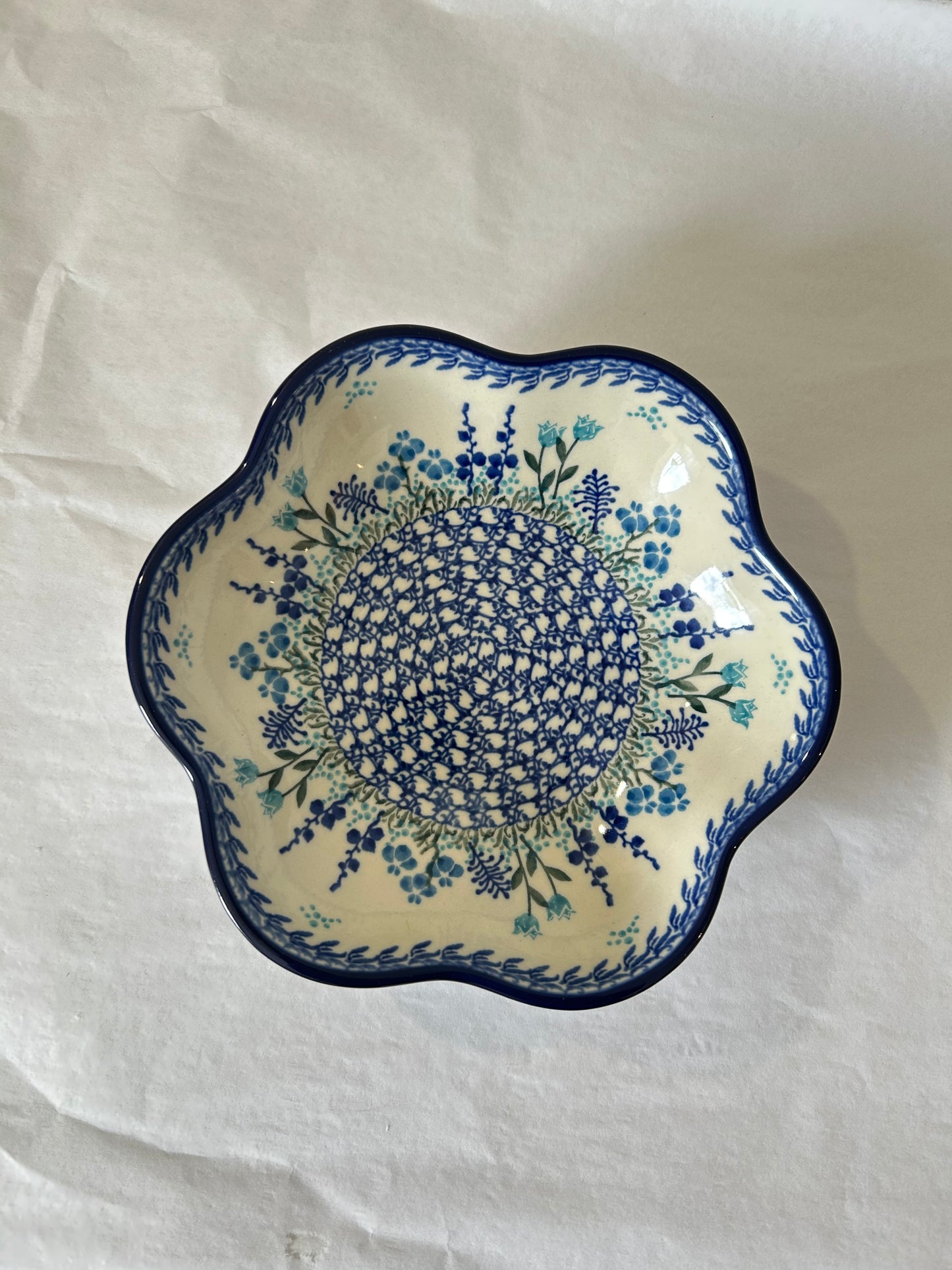 Polish Pottery Small Flower Bowl