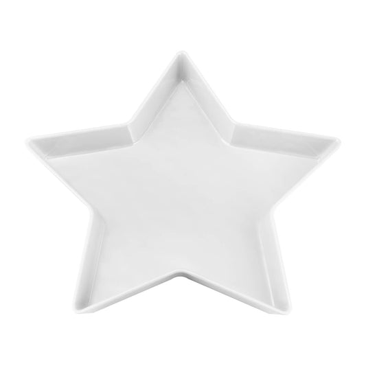 Patriotic Star Melamine 11 1/4" Plate, White