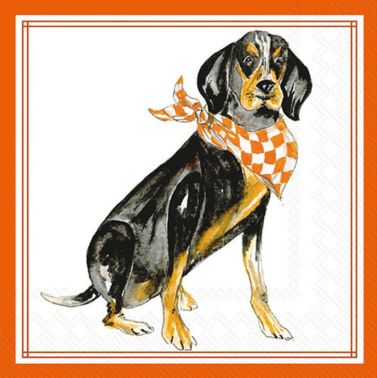 Paper Cocktail Napkins Coonhound UT Pride