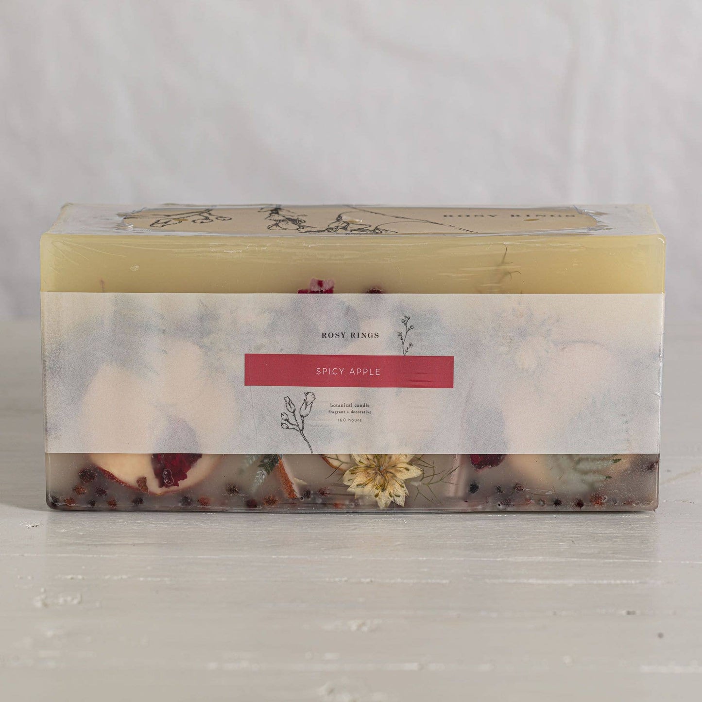 Spicy Apple Brick Botanical Candle