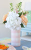 Gingham Column Vase: Pink