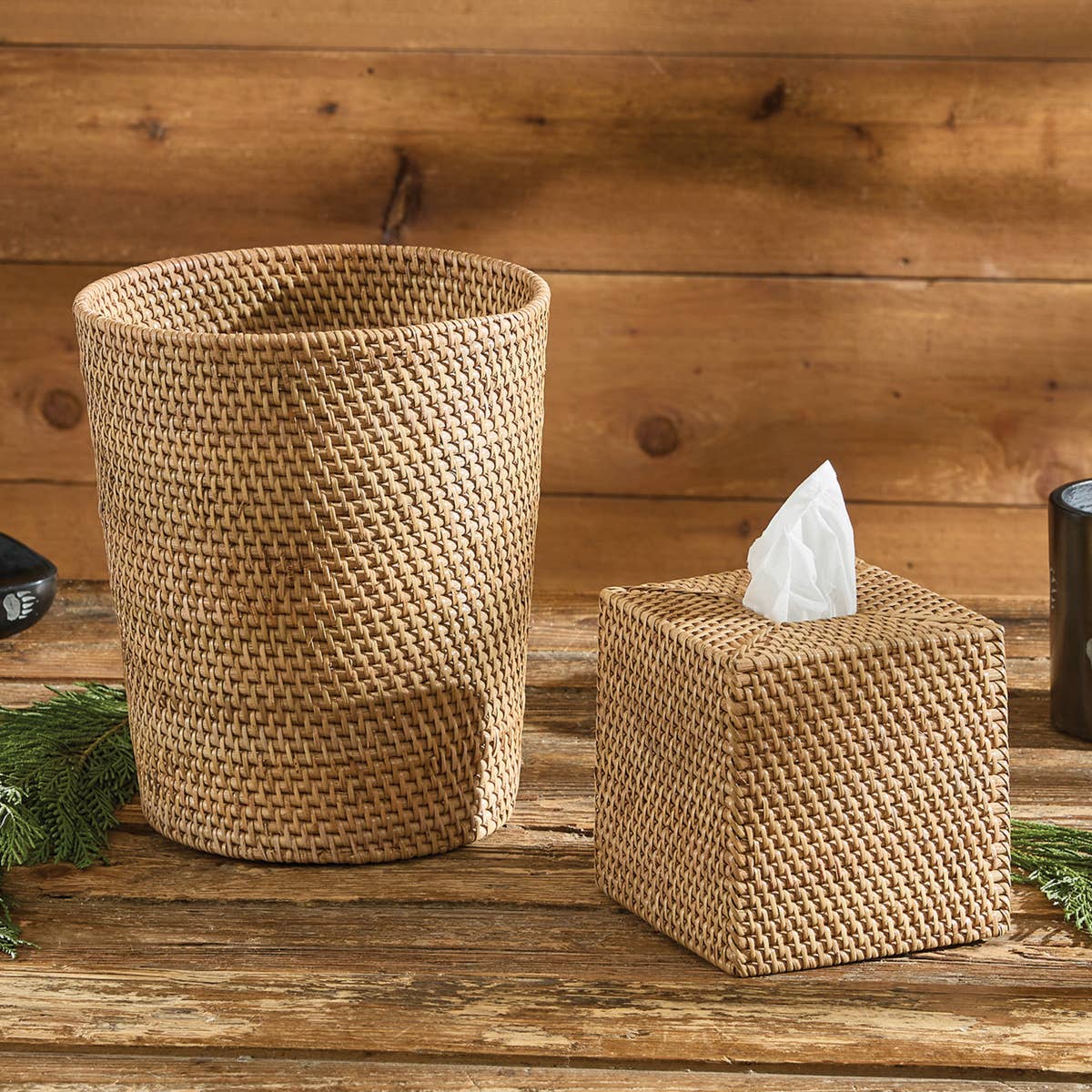 Rattan Waste Basket