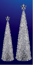 Magical Ice Cube Crystal Acrylic LED Christmas Tree-17"