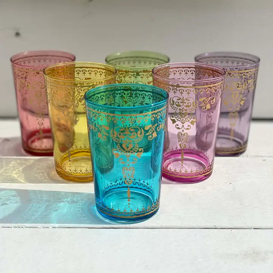 Moroccan Tea Glasses "Marja Palais" Design, S/6