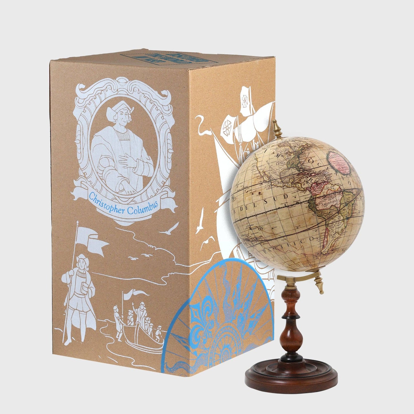 GLOBE-CASSINI 1790-Vintage Style Desktop Globe