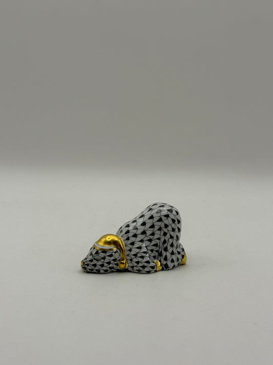 Sleeping Bear Black with Gold Hat