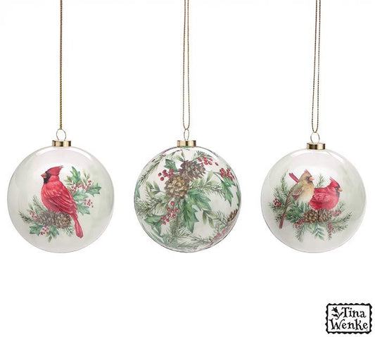 Cardinal Paper Mache Ornament