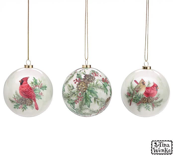 Cardinal Paper Mache Ornament