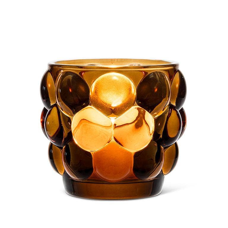 Small Brown Bubble Votive