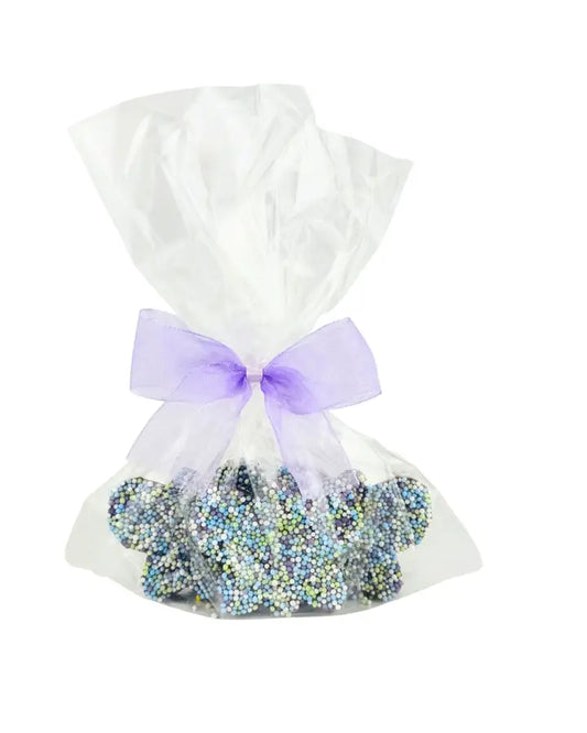 Purple, Green, Blue Butterfly Chocolates 3 Pack