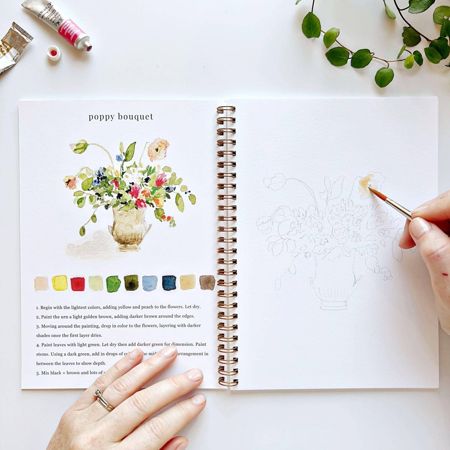 BOUQUETS Watercolor Workbook