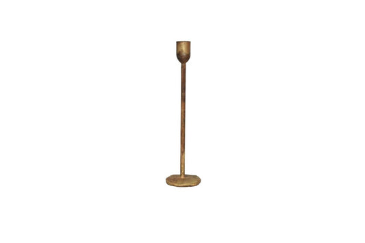 Candle Holder H 9" x Dia 2.25" Old Brass: OLD BRASS / IRON
