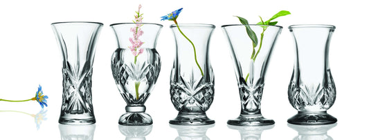 Crystal Bud Vases - 5 Styles