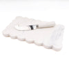 Marble Scalloped Cheese Board & Knife Set
