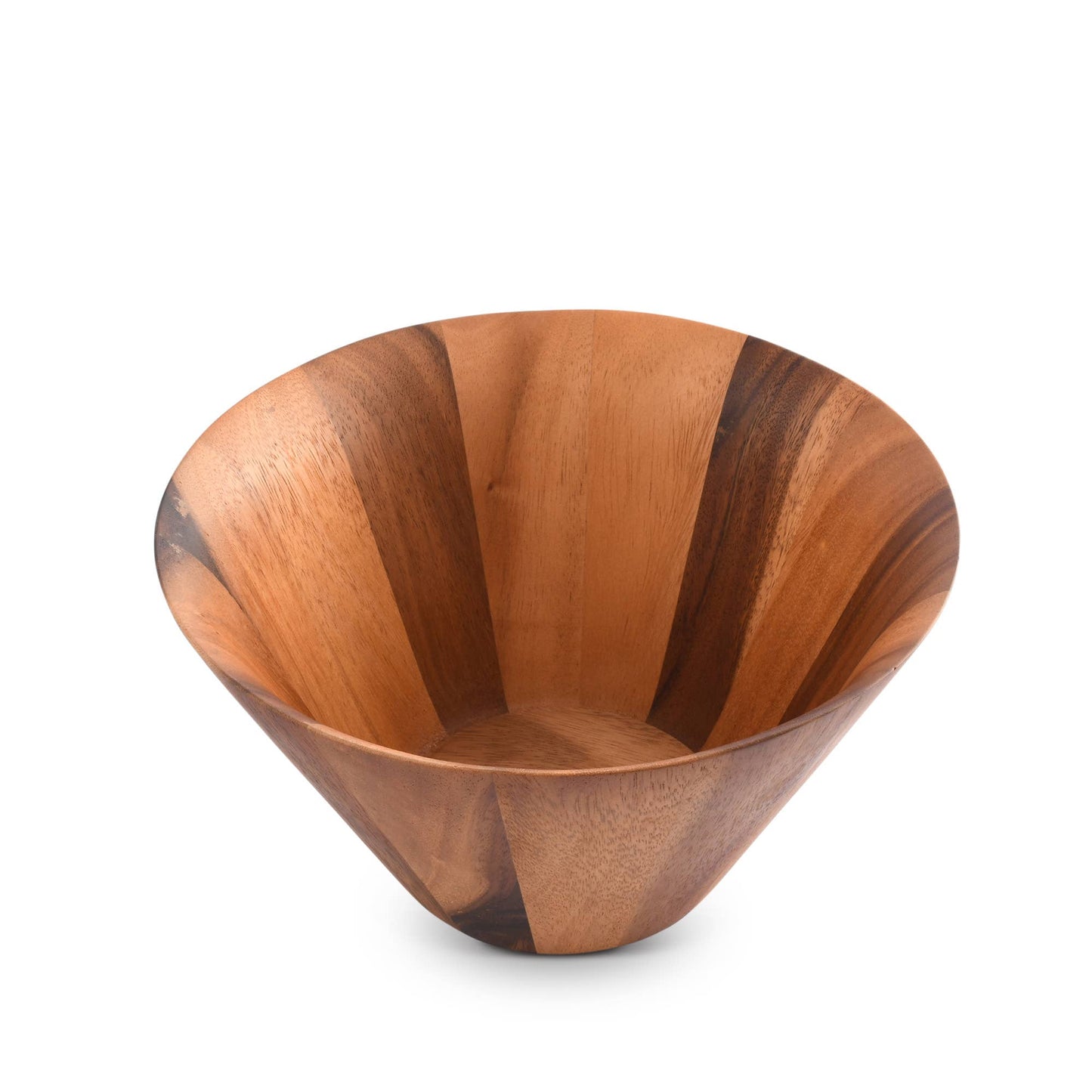Straight Side Acacia Salad Bowl Large