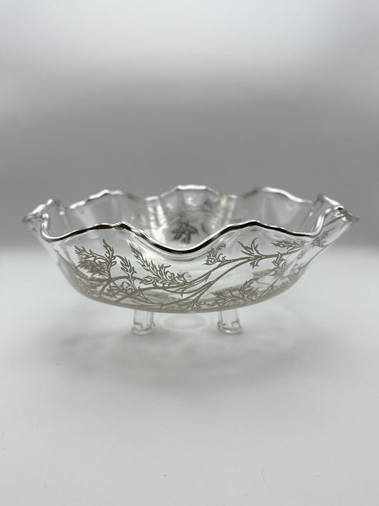 Sterling Overlay 9β Footed Bowl