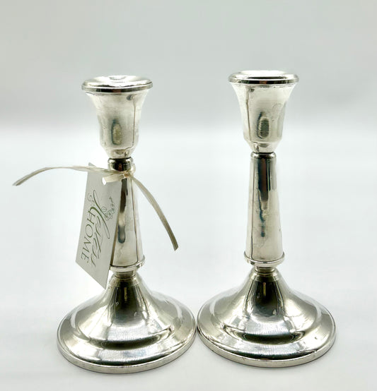 Vintage Sterling Duchess 7" Candlestick Pair