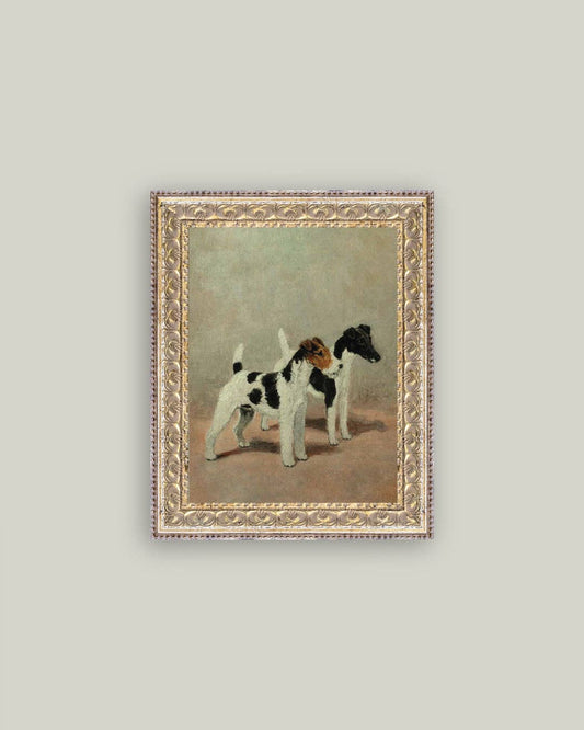 Two Fox Terriers Art - 8x10