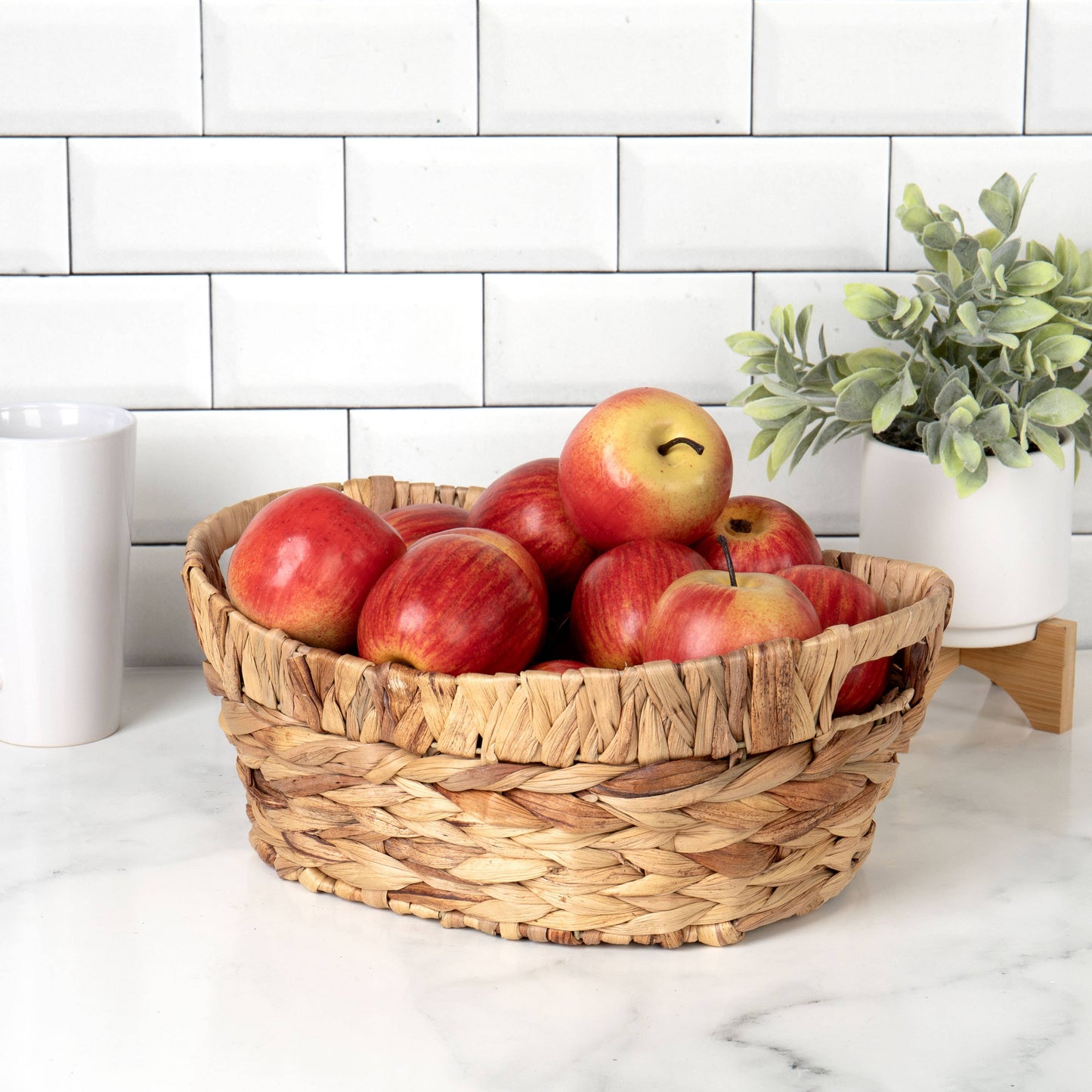 OVAL HYACINTH/WIRE TUB BASKET