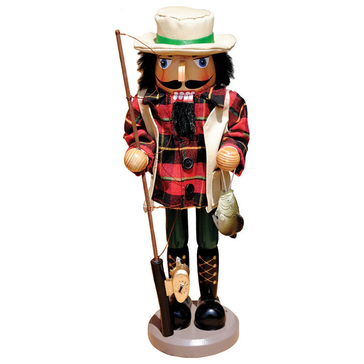 14.5" Bass Fisherman Nutcracker