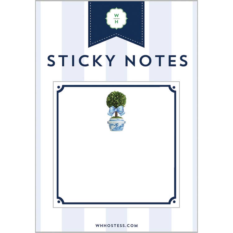 Stripe Topiary Tree Single Sticky Notes