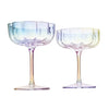 Iridescent Flower Coupes S/2