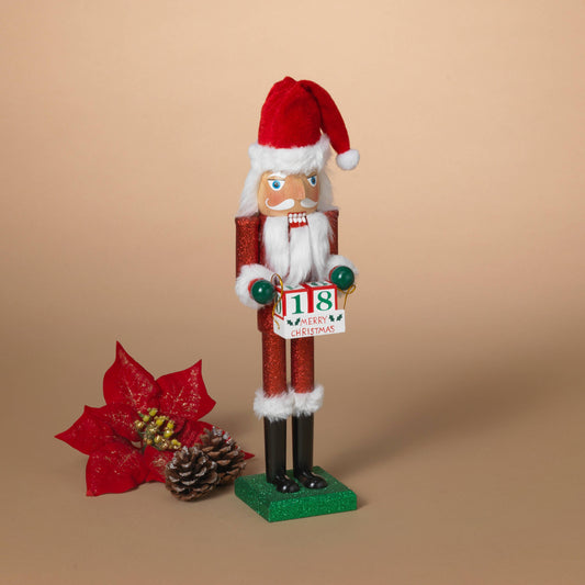 15"H Nutcracker w/ Countdown Calendar