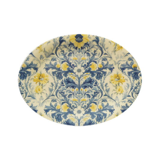 Stoneware Platter w/ Botannical Design