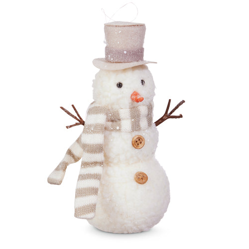 Whimsical Snowman Ornament - 7"H