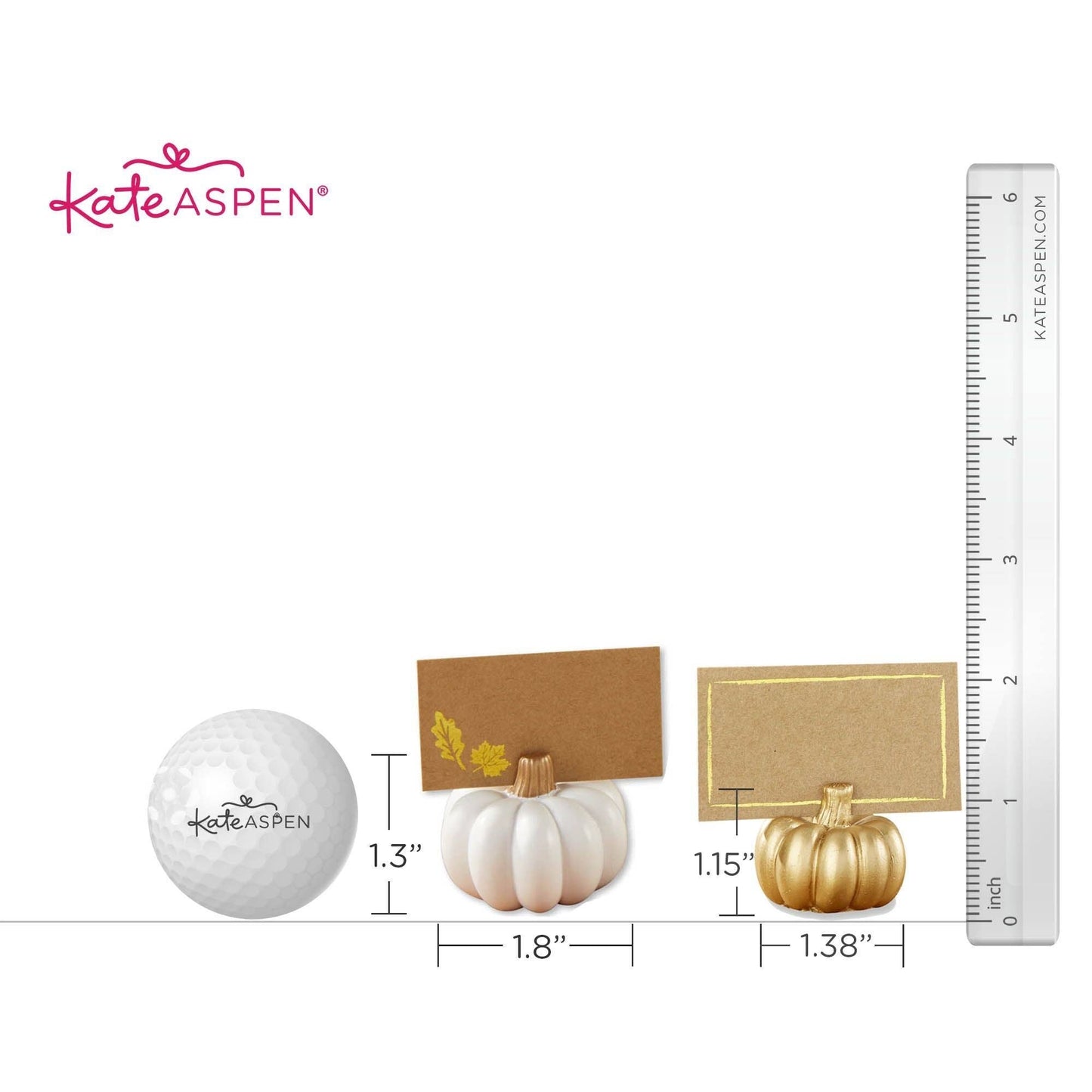 White Pumpkin Place Card Holder (Set of 6)